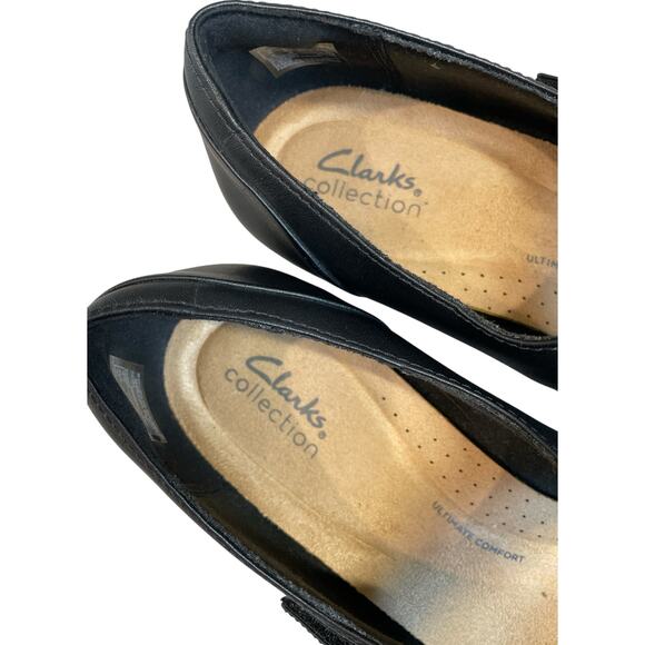 Clarks Collection Emslie Lulin Mary Jane Heels Black, Size 8.5 - Picture 2 of 9